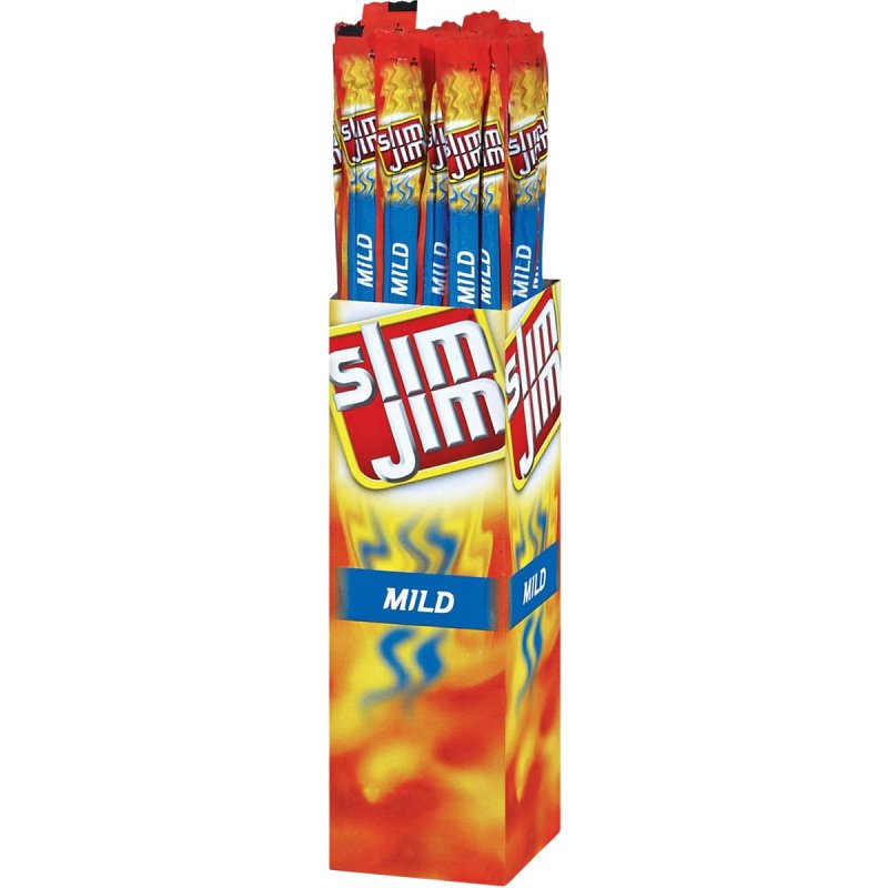 SLIM JIM Slim Jim 496436 Jerky Snack Stick, Mild Smoked, 0.97 oz Tube Bag