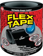 FLEX SEAL Flex Tape TFSBLKR0405 Tape, 5 ft L, Rubber Backing, 4 in W HOUSEWARES FLEX SEAL