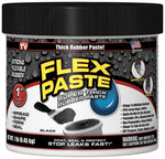 FLEX SEAL Flex Paste PFSBLKR16 Rubberized Adhesive, Black, 1 lb, Jar