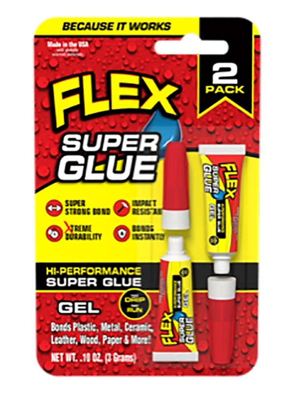 FLEX SEAL Flex Seal SGGEL2X3 High Performance Super Glue, Gel, Clear, 6 g Tube PAINT FLEX SEAL