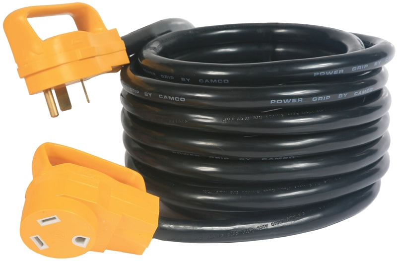 CAMCO Camco USA 55191 Extension Cord, 10 ga Cable, 25 ft L, Male, Female, Black Jacket