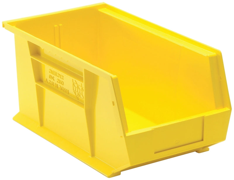 QUANTUM STORAGE SYST Quantum Storage Systems RQUS240YL Hang and Stack Bin, 60 lb, Polypropylene, Yellow, 14-3/4 in L, 8-1/4 in W TOOLS QUANTUM STORAGE SYST