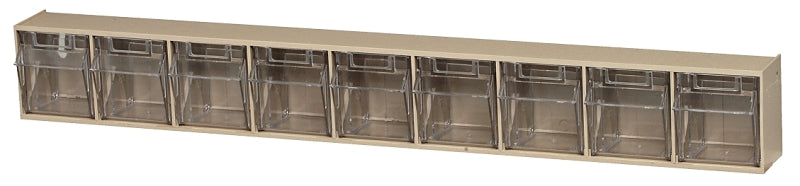 QUANTUM STORAGE SYST Quantum Storage Systems RQTB309IV Tip Out Bin, 2-1/2 in L, 23-5/8 in W, 3-1/8 in H, 9-Compartment, Polystyrene, Ivory TOOLS QUANTUM STORAGE SYST