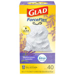 GLAD Glad 78459 Trash Bag, 13 gal, Plastic, White