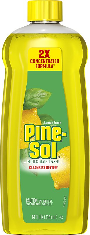 PINE-SOL Pine-Sol 10041294601488 Multi-Surface Cleaner and Disinfectant, 14 oz, Bottle, Liquid, Lemon Fresh