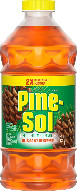 PINE-SOL Pine-Sol 10041294601648 Multi-Surface Cleaner and Disinfectant, 40 oz, Bottle, Liquid, Original Pine