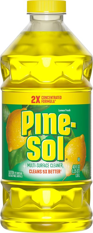 PINE-SOL Pine-Sol 10041294601655 Multi-Surface Cleaner and Disinfectant, 40 oz, Bottle, Liquid, Lemon Fresh