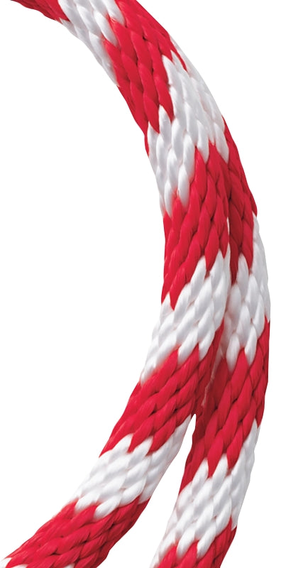 BARON Baron 54024 Rope, 3/8 in Dia, 140 ft L, 139 lb Working Load, Polypropylene, Red/White HARDWARE & FARM SUPPLIES BARON