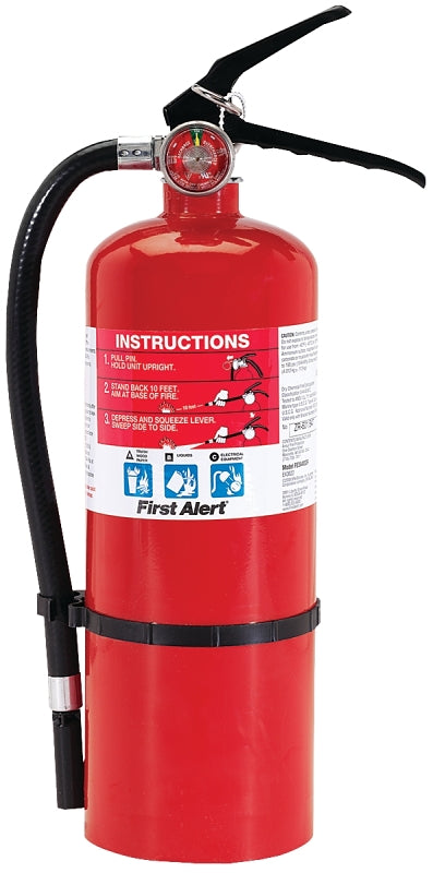 FIRST ALERT First Alert PRO5 Fire Extinguisher, 5 lb, Monoammonium Phosphate, 3-A:40-B:C Class, Wall
