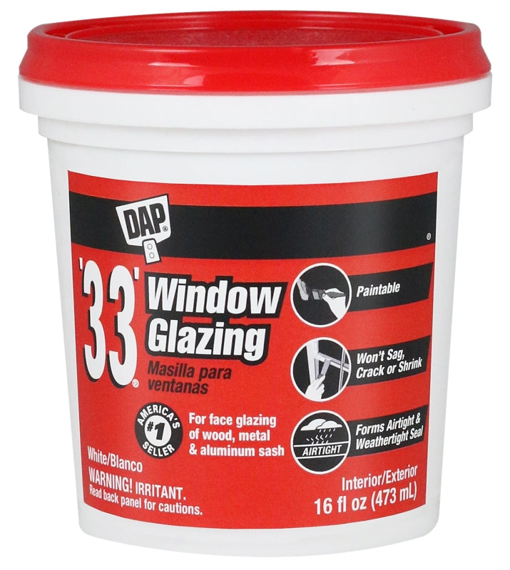 DAP DAP 12121 Window Gazing, Paste, Slight, White, 1 pt Tub