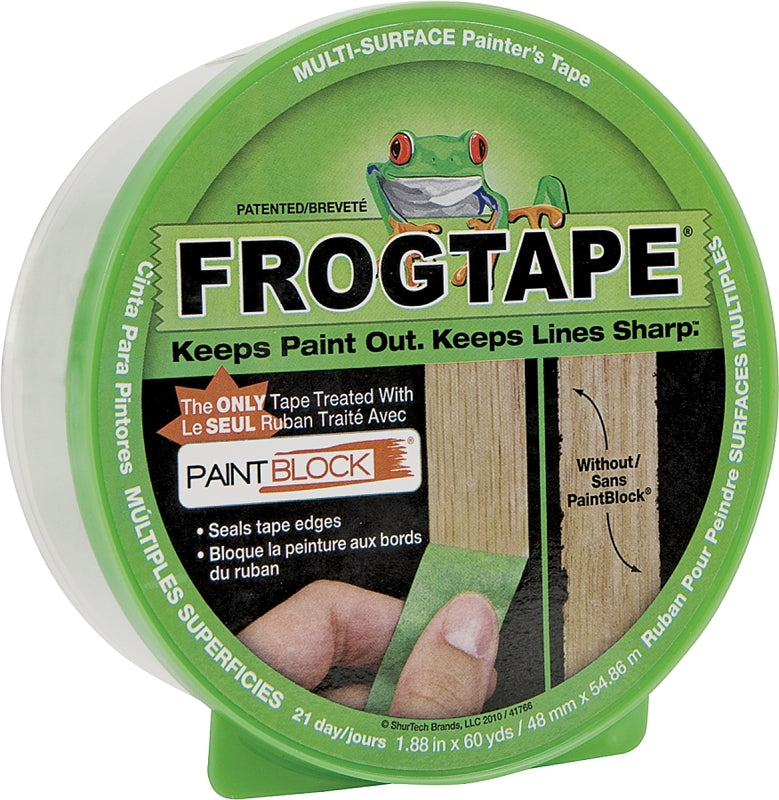 FROGTAPE FrogTape 1408437 Painting Tape, 60 yd L, 1.88 in W, Green PAINT FROGTAPE   