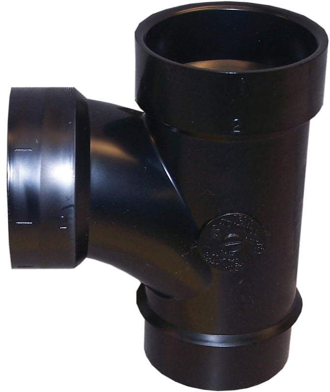 IPEX USA LLC-CANPLAS Canplas 105152LBC Sanitary Pipe Tee, 2 in, Spigot x Hub, ABS, Black LAWN & GARDEN IPEX USA LLC-CANPLAS