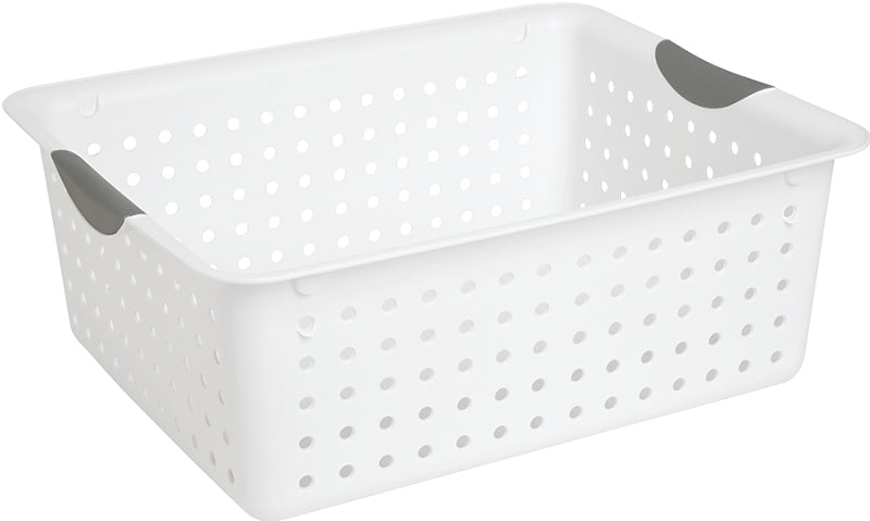STERILITE Sterilite Ultra 16268006 Storage Basket, 1.5 cu-ft Capacity, Plastic, White