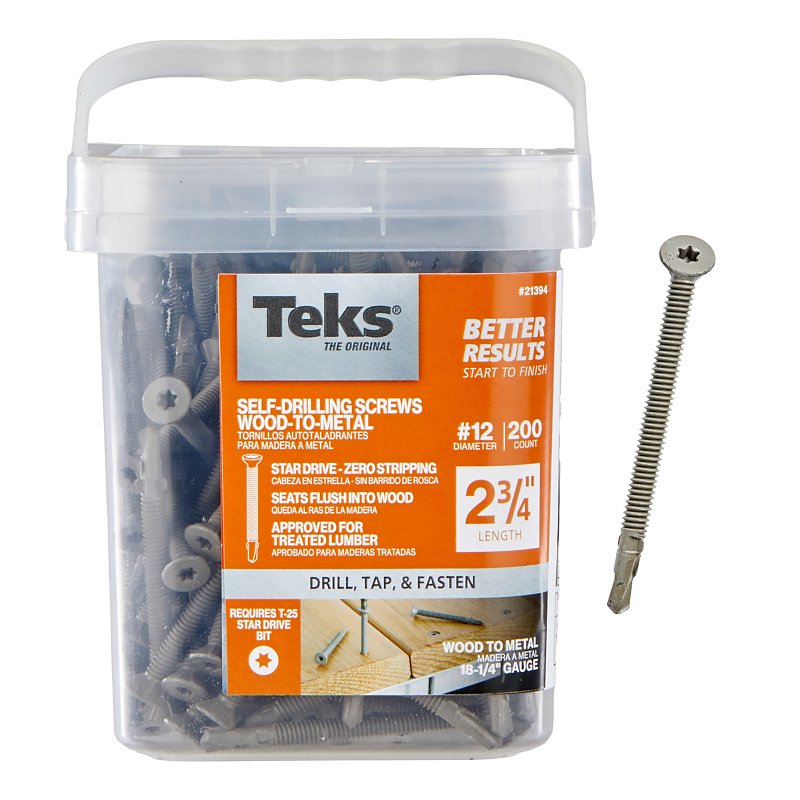 ITW BRANDS - TEKS SD SCREWS STAR NO12 X 2-3/4IN