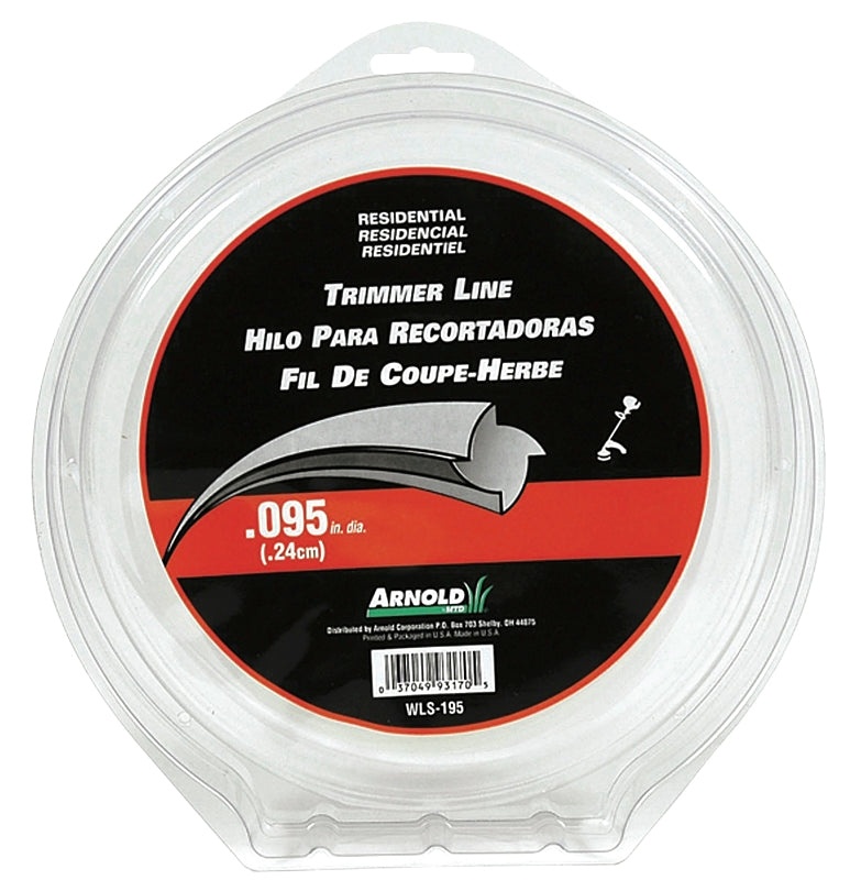 ARNOLD Arnold WLS-195 Trimmer Line, 0.095 in Dia, 220 ft L, Nylon