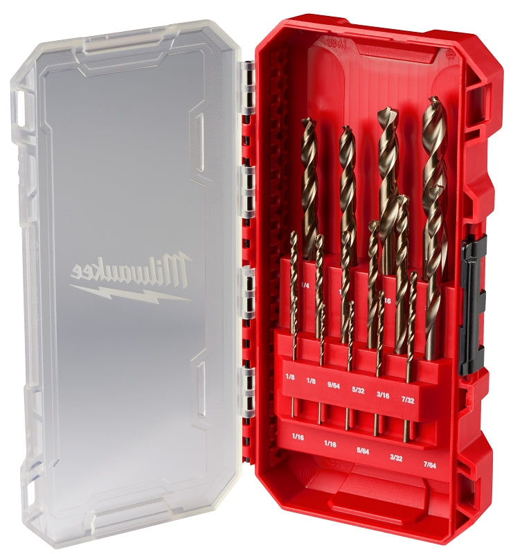 MILWAUKEE Milwaukee RED HELIX Series 48-89-2370 Drill Bit Set, 15-Piece, Steel