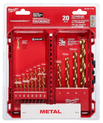 MILWAUKEE ELECTRIC TOOLS Milwaukee Thunderbolt 48-89-1105 Drill Bit Set, 20-Piece, Steel, Titanium