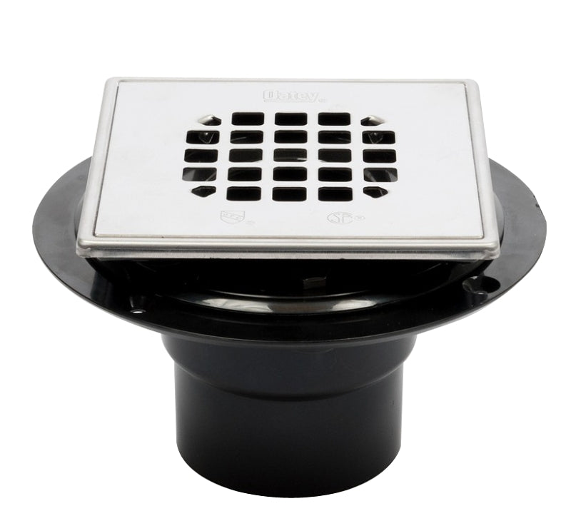 OATEY Oatey 130 Series 42265 Shower Drain, ABS, Polished Stainless Steel, Includes: Snap-In Strainer with Ring PLUMBING, HEATING & VENTILATION OATEY