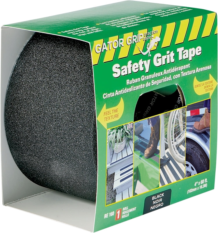 INCOM MANUFACTURING Incom RE160 Traction Tape, 60 ft L, 4 in W, PVC Backing, Black PAINT INCOM MANUFACTURING