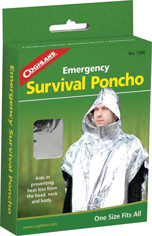 COGHLAN'S Coghlan's 1390 Emergency Survival Poncho, Metallized Aluminum/Polyethylene APPLIANCES & ELECTRONICS COGHLAN'S