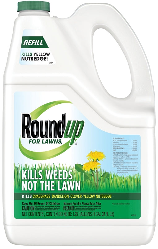 ROUNDUP Roundup 4375010 Lawn Weed Killer, Liquid, 1.25 gal Bottle