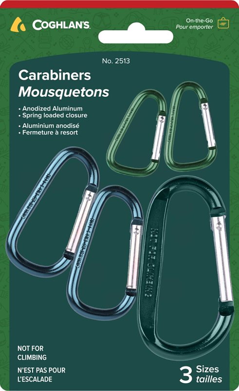 COGHLAN'S Coghlan's 2513 Carabiner, Aluminum
