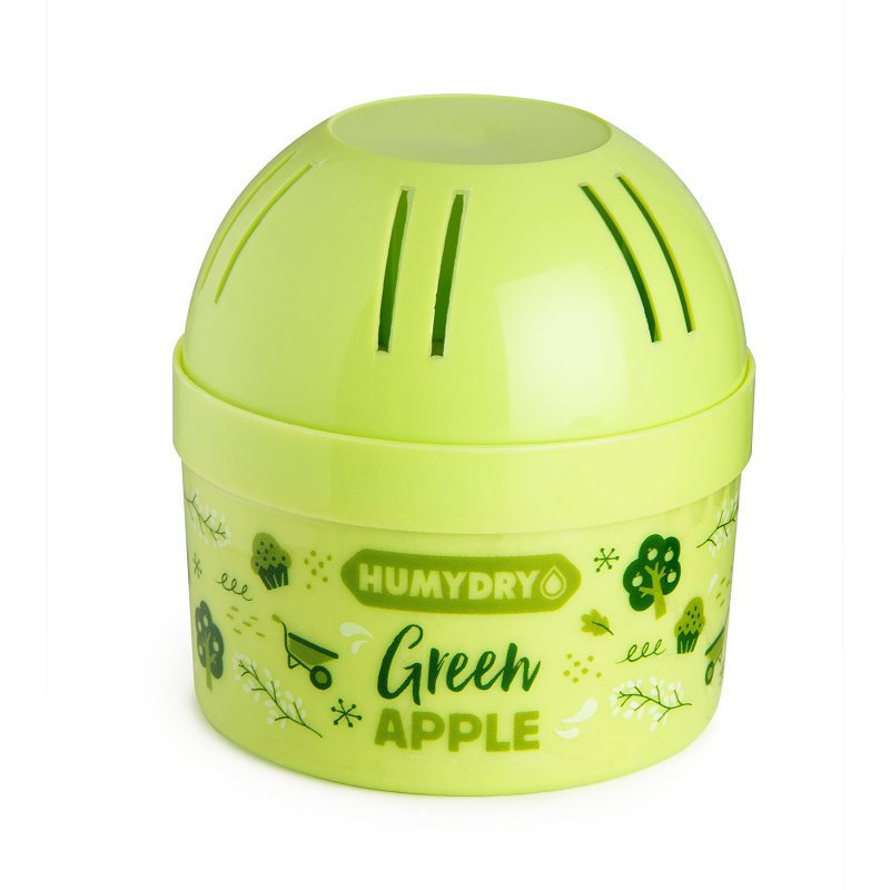 HUMEX Humydry USA44125C12 Mini Moisture Absorber and Air Freshener, 2.6 oz, Apple, White, 100 sq-ft Coverage Area