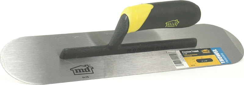 M-D BUILDING PRODUCTS I M-D 20050 Pool Finishing Trowel, Hardened Steel Blade, Comfort Grip Handle, Thermoplastic Handle, 4 in OAW TOOLS M-D BUILDING PRODUCTS I