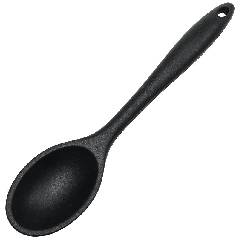 CHEF CRAFT Chef Craft Premium Series 13630 Basting Spoon, 11 in OAL, Silicone/Steel, Black