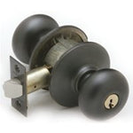 SCHLAGE LOCK Schlage F Series F51A PLY716 Entry Knob, Plymouth, Knob Handle, Aged Bronze, Metal, C Keyway, 2-3/4 in Dimensions, Yes HARDWARE & FARM SUPPLIES SCHLAGE LOCK