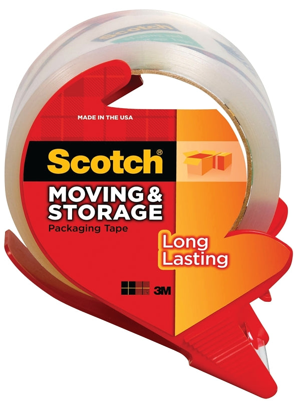 SCOTCH Scotch 3650-RD Series Packaging Tape, 54.6 yd L, Clear, 1.88 in W, 2.4 mil THK, Polypropylene Backing