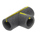 FROST KING Frost King 5TEE1H Tee Pipe Insulation, 1 in Dia, Polyethylene Foam, 3/4, 1 in Pipe