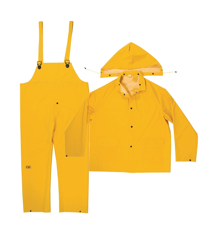 HULTAFORS CLC R101L Rain Suit, L, PVC, Yellow, Detachable Collar AUTOMOTIVE HULTAFORS