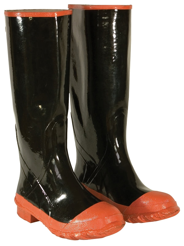 CUSTOM LEATHERCRAFT CLC Rain Boots Series R21010 Rain Boots, 10, Black, Slip-On Closure, Rubber Upper CLOTHING, FOOTWEAR & SAFETY GEAR CUSTOM LEATHERCRAFT   
