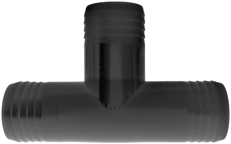 GREEN LEAF Green Leaf T12P Hose Adapter Tee, 1/2 in, Hose Barb, Polypropylene, Black