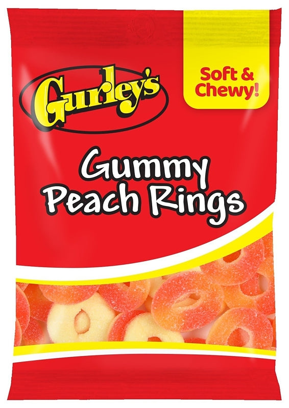 GURLEY'S Gurley's 743784 Candy, Gummy, Gummy Peach Ring, 5 oz HOUSEWARES GURLEY'S