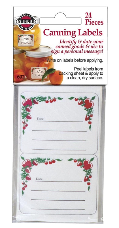 NORPRO Norpro 602 Canning Label, 4-1/2 in L, 2-1/2 in W HOUSEWARES NORPRO