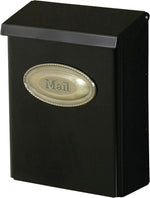 SOLAR GROUP Gibraltar Mailboxes Designer Series DVK00000 Mailbox, 440 cu-in, Galvanized Steel, Powder-Coated, Black, 9.7 in W