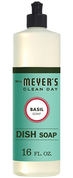 MRS MEYERS Mrs. Meyer's 14103 Dish Soap, 16 oz, Liquid, Herbal, Colorless