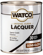 WATCO WATCO 63141 Lacquer, Semi-Gloss, Liquid, Clear, 1 qt, Can PAINT WATCO