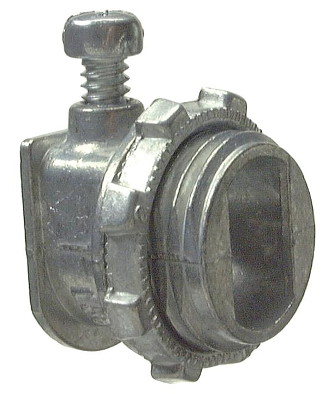 HALEX Halex 20581 Flex AC/BX Connector, 3/8 in, For: 14 to 2 Steel Armored Cable, 5/BAG ELECTRICAL HALEX