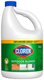 CLOROX Clorox ProResults 32437 Outdoor Bleach, 121 oz, Liquid, Bleach, Pale Yellow