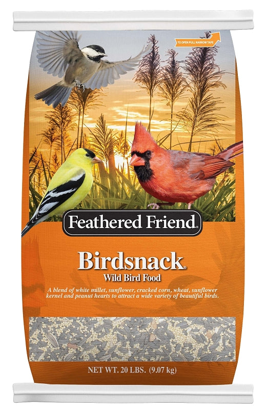 FEATHERED FRIEND Feathered Friend Birdsnack Series 14391 Sunflower Seed Birdsnack, 20 lb, Bag