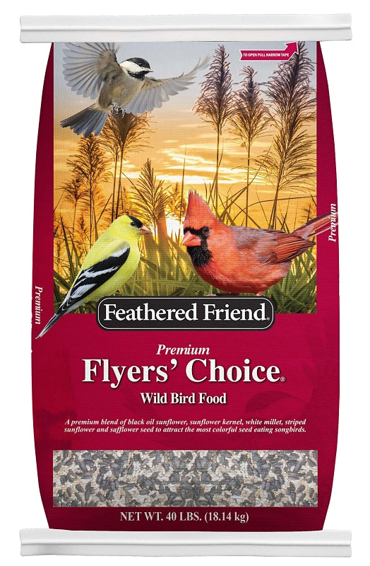 FEATHERED FRIEND Feathered Friend 14407 Safflower Seed Flyers' Choice, 40 lb, Bag