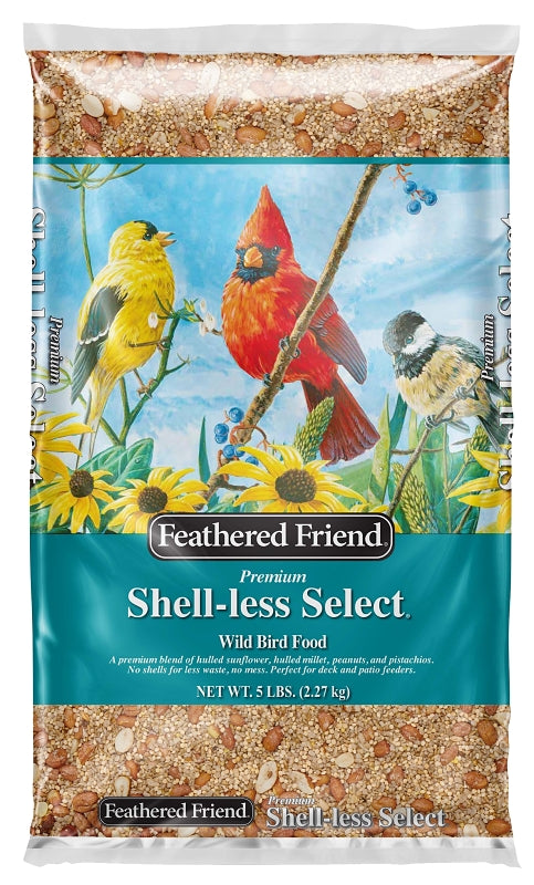FEATHERED FRIEND Feathered Friend Shell-less Select 14397 Sunflower Kernel Wild Bird Food, 5 lb, Premium, Blended, Bag HARDWARE & FARM SUPPLIES FEATHERED FRIEND