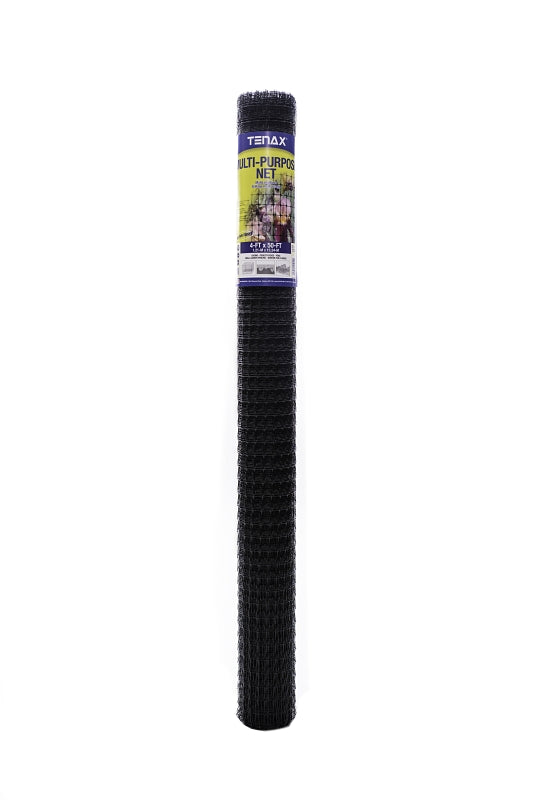TENAX Tenax 419594 Net, 50 ft L, 4 ft H, Plastic, Black
