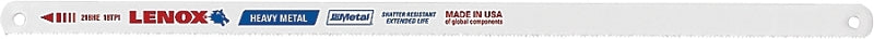 LENOX Lenox 20144V218HE Hacksaw Blade, 1/2 in W, 12 in L, 18 TPI, Steel Cutting Edge