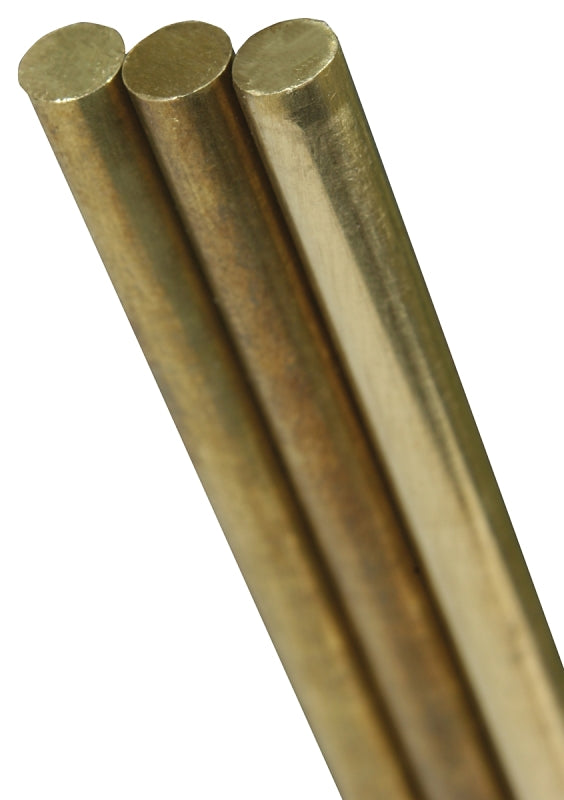 K & S ENGINEERING K & S 8160 Decorative Metal Rod, 1/32 in Dia, 12 in L, Brass, 260 Grade HARDWARE & FARM SUPPLIES K & S ENGINEERING