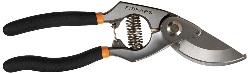 FISKARS Fiskars 92756965J Pruning Shear, 3/4 in Cutting Capacity, Steel Blade, Bypass Blade, Comfort Grip Handle