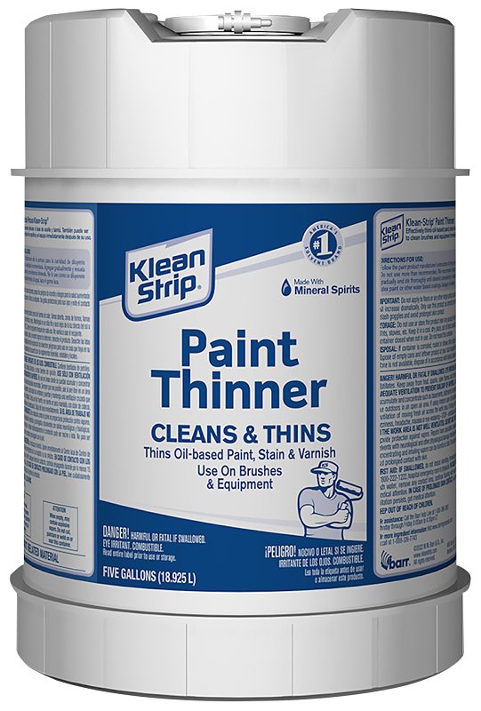 KLEAN STRIP Klean Strip CKPT94402CA Paint Thinner, Liquid, Aromatic Hydrocarbon, Water White, 5 gal, Can